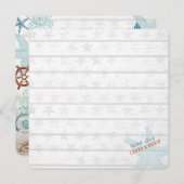 Nautisch strand | Uitnodiging tot weddenschappen (Voorkant / Achterkant)