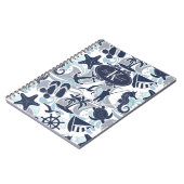 Nautisch strandpatroon Navy ID839 Notitieboek (Linkerzijde)