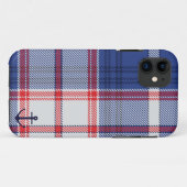 Nautisch Tartan Case-Mate iPhone Case (Achterkant (horizontaal))