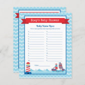 Nautisch thema Baby shower (Voorkant / Achterkant)