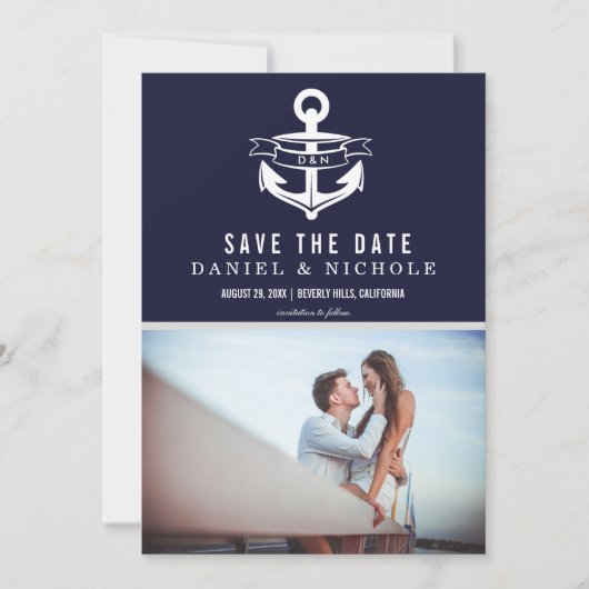Nautisch thema Bewaar de datum | Bruiloften Save The Date (Voorkant)