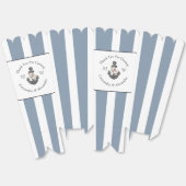 Nautisch-thema bloemanker Stoffig Blauw Wit Bedankdoosjes (Ongevouwen)