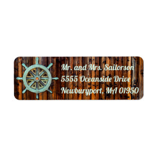 Nautisch thema Bronze Captains wiel Etiket