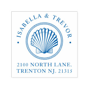 Nautisch Thema Bruiloft  Oester Custom Zelfinktende Stempel