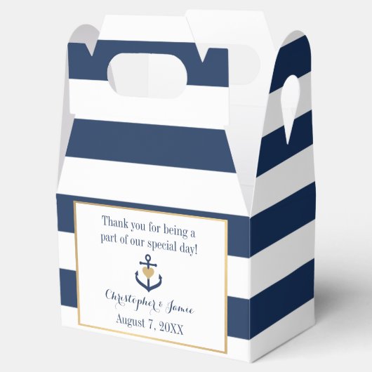 Nautisch thema Favorietendozen - Ankerontwerp Bedankdoosjes (Geopend)