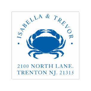 Nautisch Thema  Krab Custom Zelfinktende Stempel