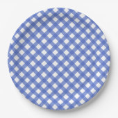 Nautisch thema - Navy Blue Gingham Paper Bord (Voorkant)