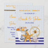 Nautisch thema | repetitief diner kaart (Voorkant / Achterkant)