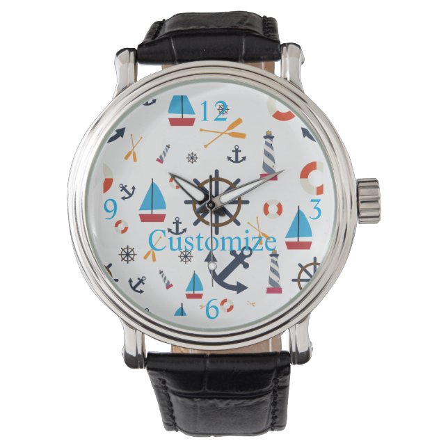 Nautisch thema Thunder_Cove Horloge (Voorkant)