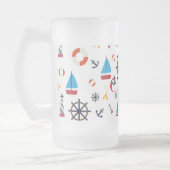 Nautisch thema Thunder_Cove Matglas Bierpul (Links)