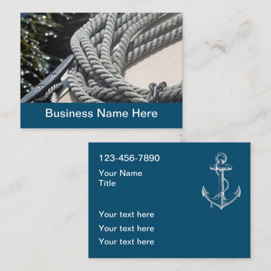 Nautisch thema Twee zijdelingse Visitekaartjes (Voorkant / Achterkant)