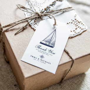 Nautisch thema Weddenschappen Aangepast Cadeaulabel