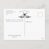 Nautisch-thema Zeeen & Groeten Vakantie Briefkaart (Achterkant)