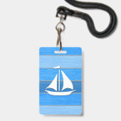 Nautisch thematisch ontwerp badge (Back with Lanyard)