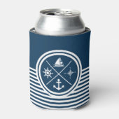 Nautisch thematisch ontwerp blikjeskoeler (Blikje Voorkant)