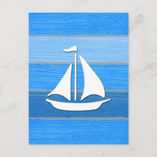 Nautisch thematisch ontwerp briefkaart