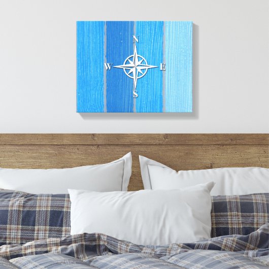 Nautisch thematisch ontwerp canvas afdruk (Insitu (Slaapkamer))