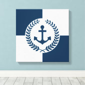 Nautisch thematisch ontwerp canvas afdruk (Insitu (Houten vloer))