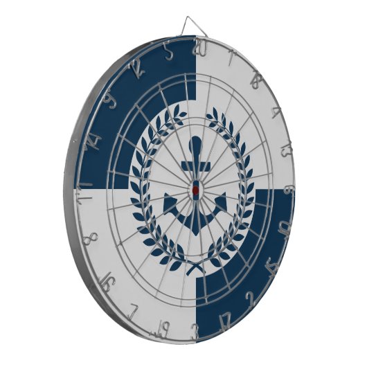 Nautisch thematisch ontwerp dartbord (Voorkant Links)