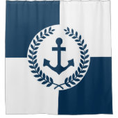 Nautisch thematisch ontwerp douchegordijn (Voorkant)