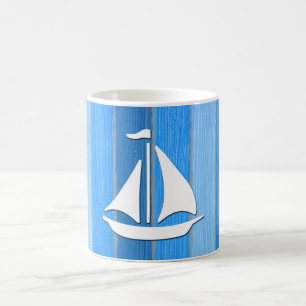 Nautisch thematisch ontwerp koffiemok