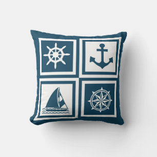 Nautisch thematisch ontwerp kussen