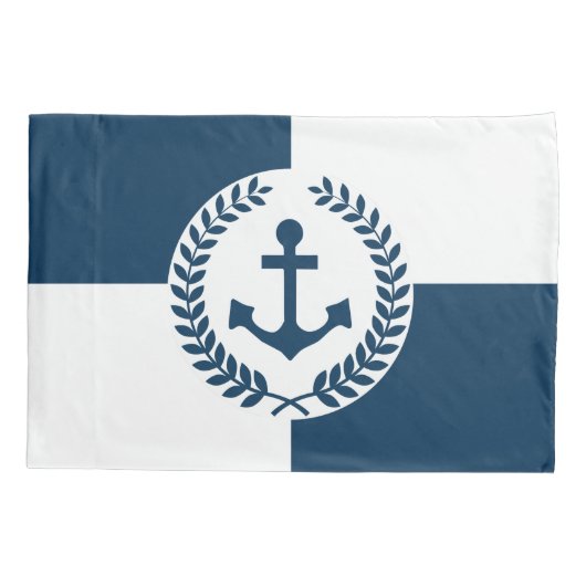 Nautisch thematisch ontwerp kussensloop (Achterkant)