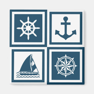 Nautisch thematisch ontwerp magneet