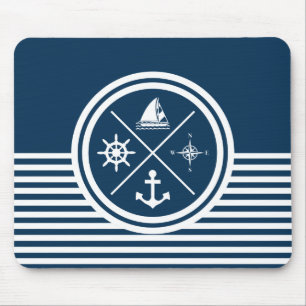 Nautisch thematisch ontwerp muismat