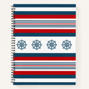 Nautisch thematisch ontwerp notitieboek