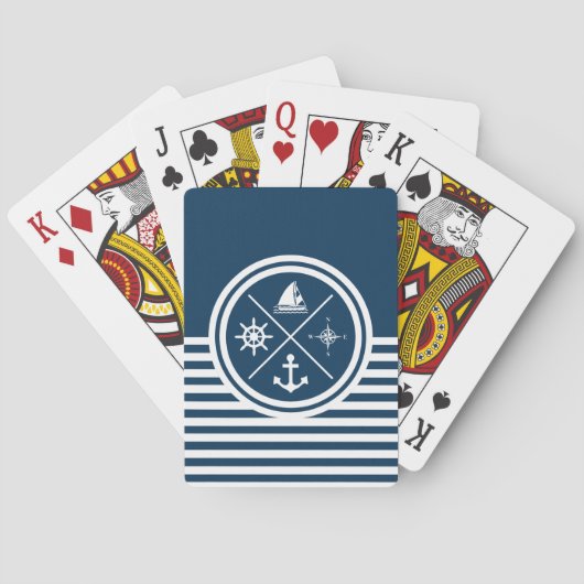 Nautisch thematisch ontwerp pokerkaarten (Achterkant)