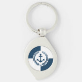 Nautisch thematisch ontwerp sleutelhanger (Voorkant)