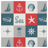 Nautisch thematisch ontwerp stof (Close Up)