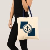 Nautisch thematisch ontwerp tote bag (Voorkant (product))
