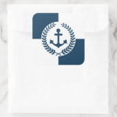 Nautisch thematisch ontwerp vierkante sticker (Tas)