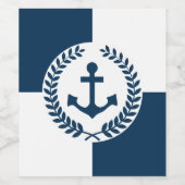 Nautisch thematisch ontwerp wijn etiket (Enkel label)