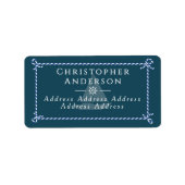 nautisch touw formeel Blauwgroen Etiket (Voorkant)