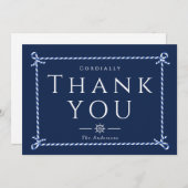 Nautisch Touw Formele Marine Dank u Bedankkaart (Voorkant / Achterkant)