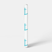 nautisch turquoise ankerpatroon samsung galaxy hoesje (Linkerkant)