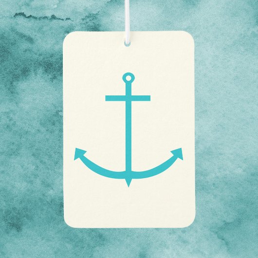 Nautisch turquoise blauw anker luchtverfrisser