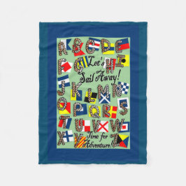 Nautisch vlaggenalfabet fleece deken