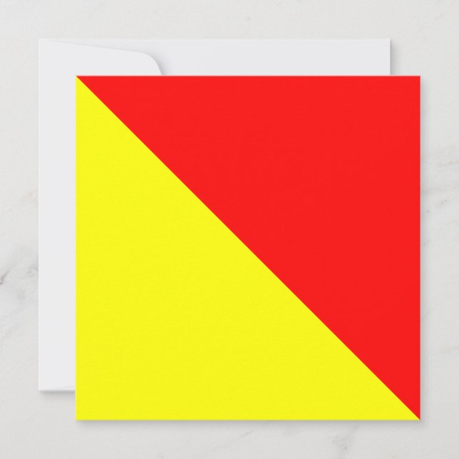 Nautisch vlaggensignaal Oscar letter O (Voorkant)