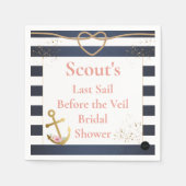 Nautisch Vrijgezellenfeest Servet (Voorkant)