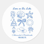 nautisch vrijgezellenweekend ronde sticker (Voorkant)