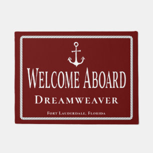Nautisch Welkomstbord Naam Anchor Doormat Deurmat