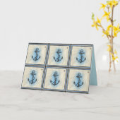 nautisch wenskaart voor anker kaart (Gele Bloem)