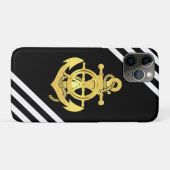 Nautisch wiel/ankerband/goudband Case-Mate iPhone case (Achterkant (horizontaal))