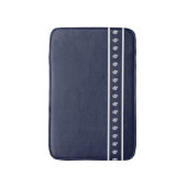 Nautisch Wit op Navy Angelfish Kust Badmat (Voorkant Verticaal)