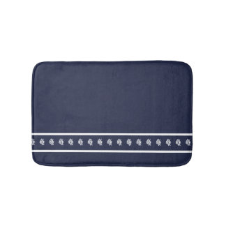 Nautisch Wit op Navy Angelfish Kust Badmat