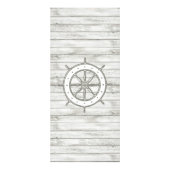 Nautisch witgekalkt houten strand bruiloft menu (Achterkant)